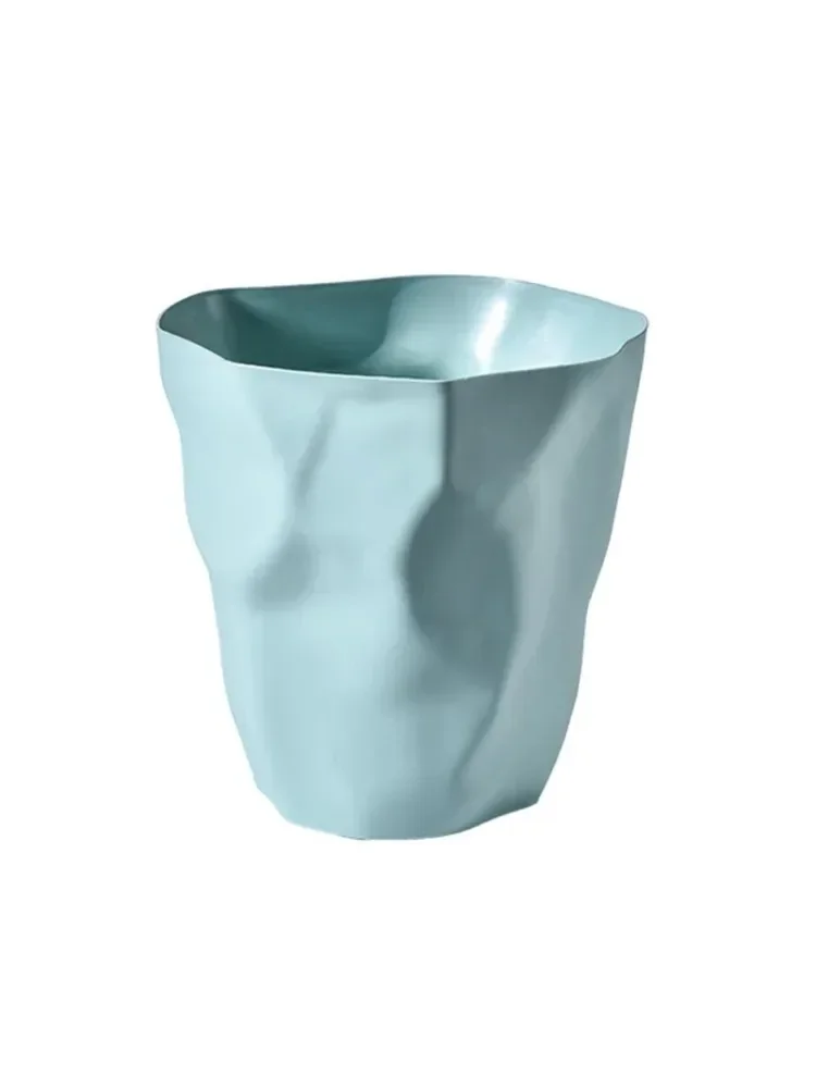 Nordic Style Irregular Trash Can Modern Solid Color Plastic Garbage Rubbish Bin Food Waste Basket Basin Bucket Flower Pot Decor