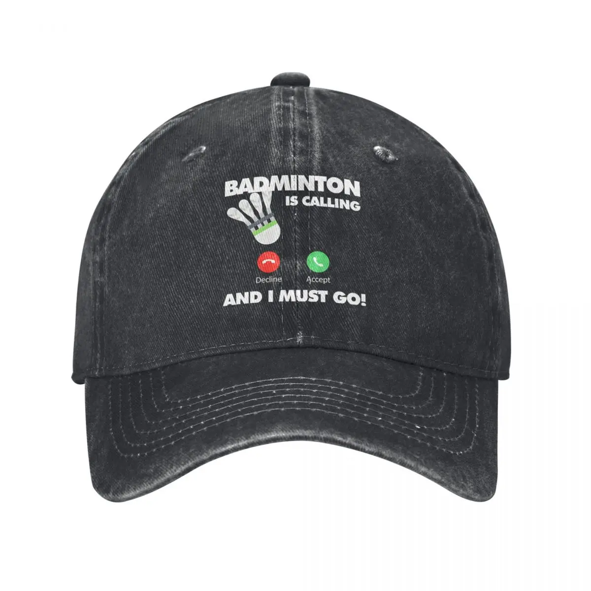 Pure Color Dad Hats On Is Calling And I Must Go, Sport Player Women's Hat Sun Visor Baseball Caps Badminton Peaked Cap