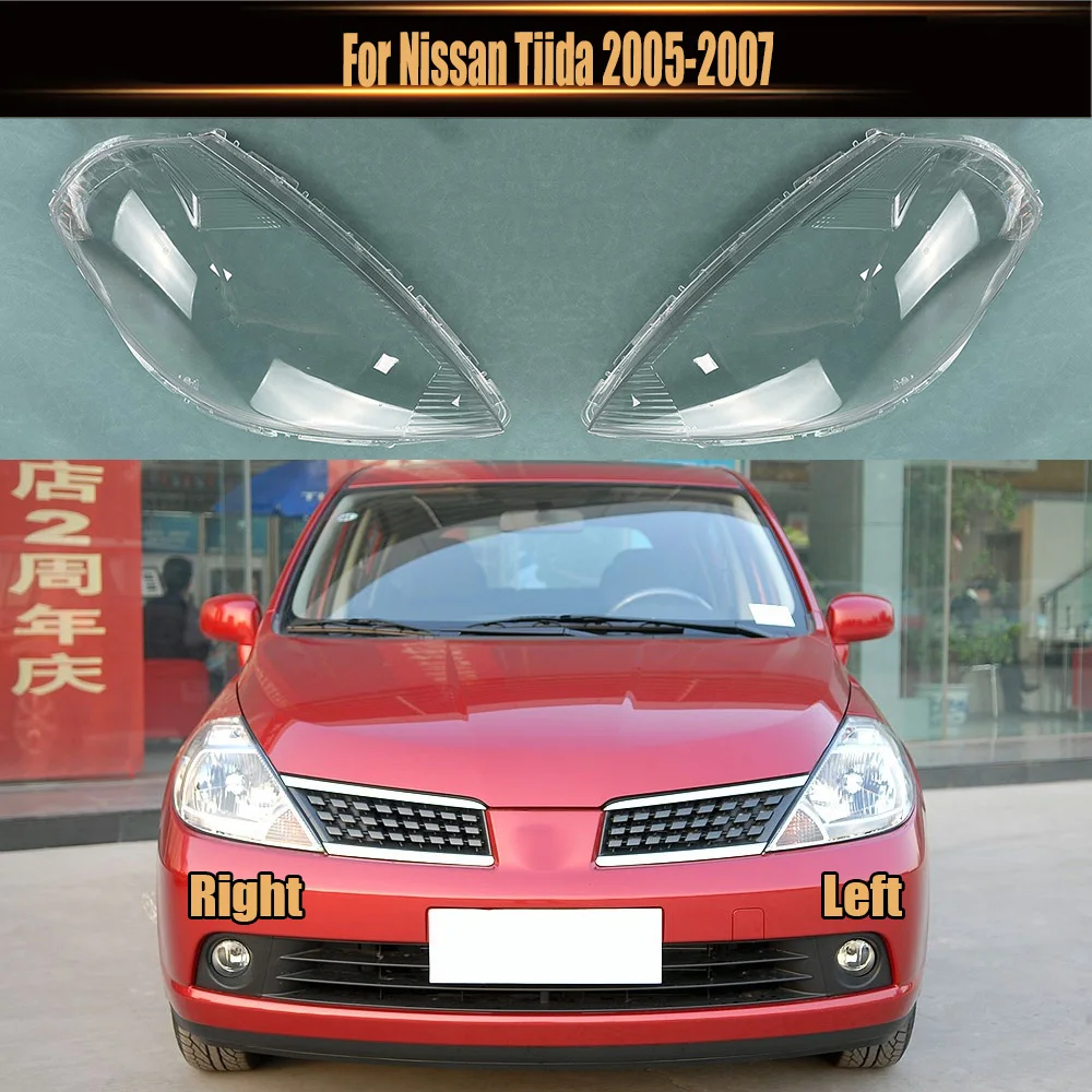 

Front Lamp Shade Headlight Mask Shell For Nissan Tiida 2005 2006 2007 Transparent Cover Lens Replace The Original Lampshade