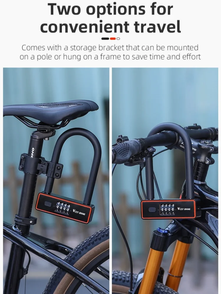 AliExpress West Biking WEST BIKING Bicycle Motorbike U Lock Anti-theft Chain Lock With 3 Keys Bike Lock MTB Road Safety Cycling Lock Bicycle Accessory