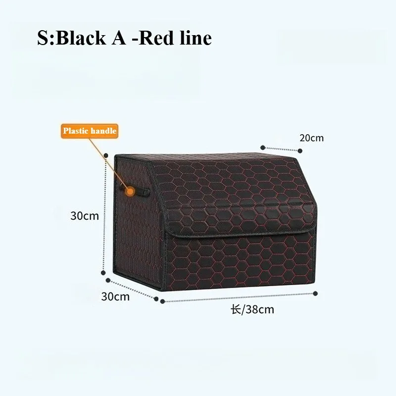 Foldable Leather Car Trunk Organizer Large Capacity Car Trunk Storage Box Interior Accessories Car Interior Storage Organizer