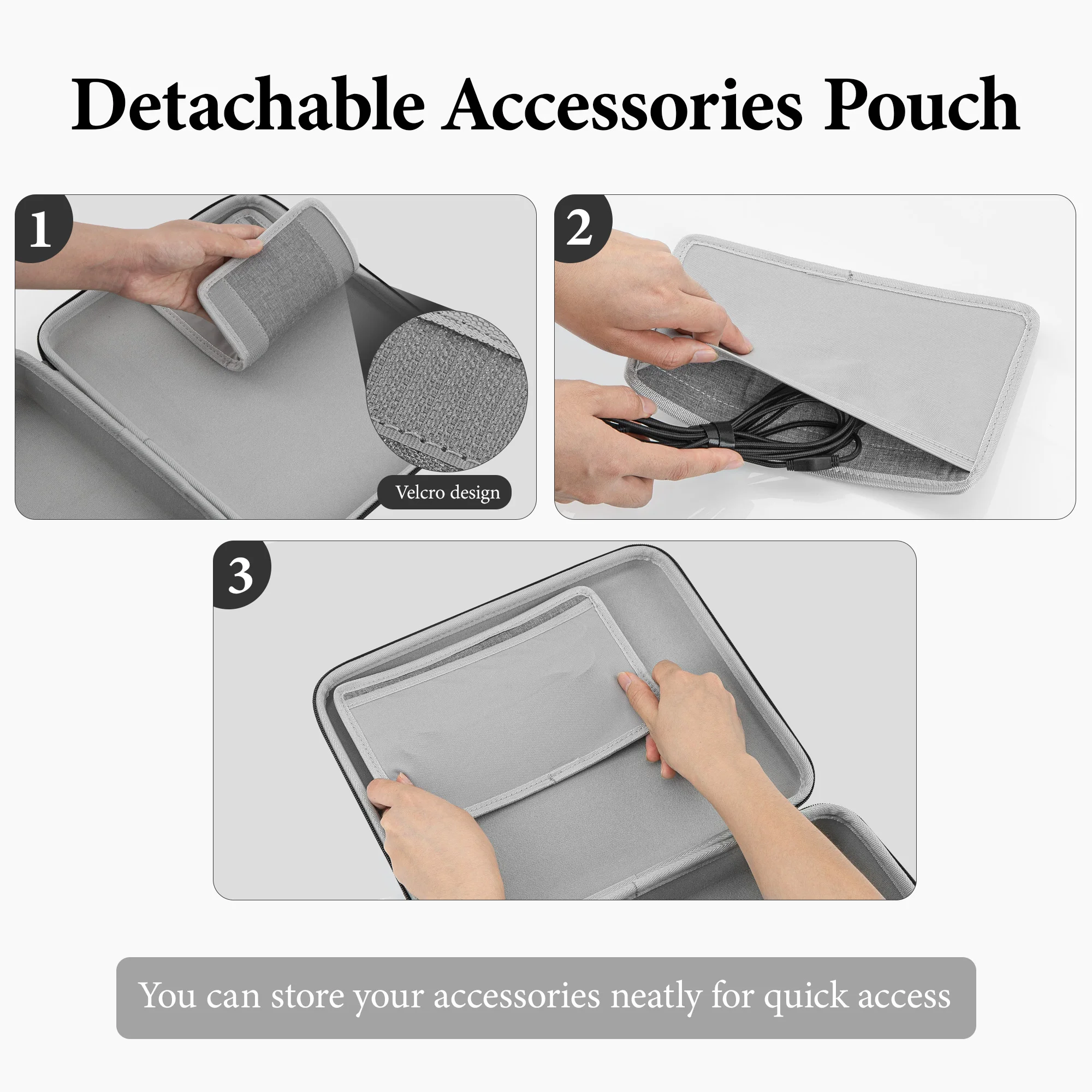 กระเป๋าใส่อินเทอร์เฟซเสียง Geekria เข้ากันได้กับ RØDE RØDECaster Duo กระเป๋าเดินทางเปลือกแข็ง EVA (สีเทาเข้ม)