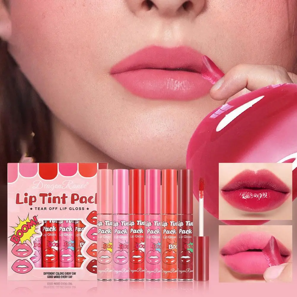 Afscheurbare lipgloss, waterdicht en langdurig, geschikt voor alle huidtypes, hydraterende en hydraterende lippenbalsem, Non-Fadi P5B1