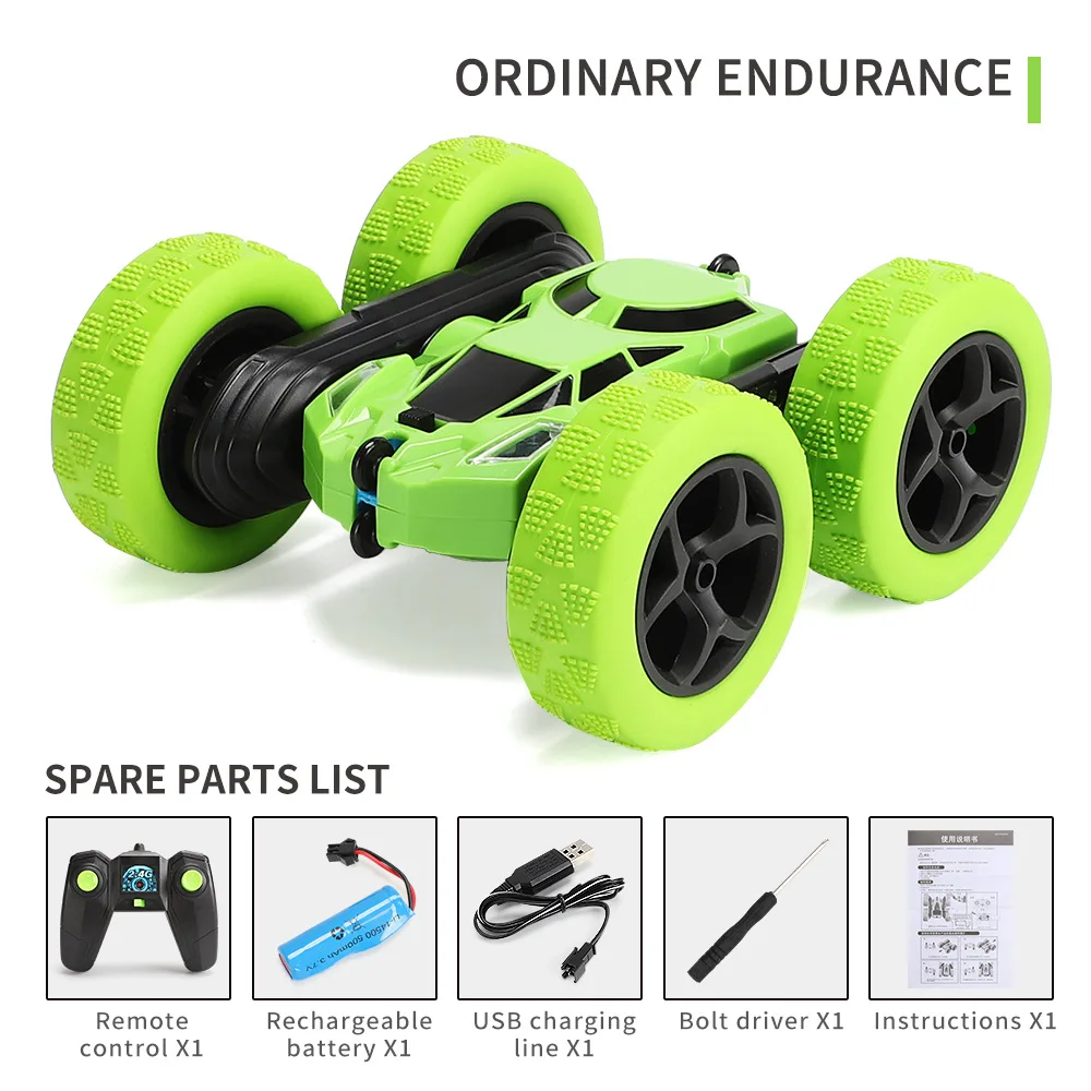 RC Stunt Car Children Double Sided Flip 2.4G Remote Control 360 Deree Rotation Off Road Drift RC Car Gifts