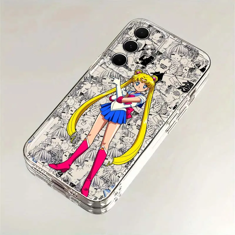 S-Sailor M-Maan Populaire Kunst Voor Samsung A56 A42 A36 A35 A34 A23 A16 A15 A05 A04 A03 Note 20 5G Doorschijnende Telefoon Case