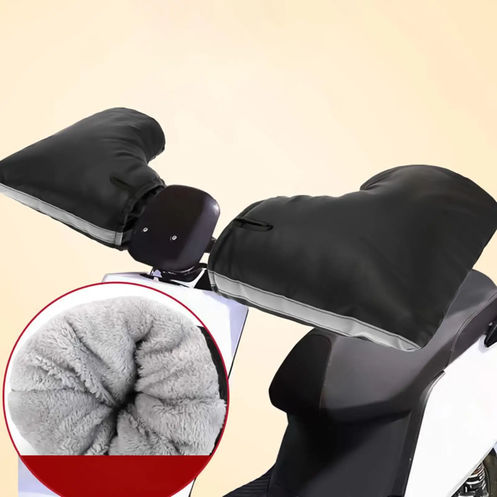 Motorcycle Handlebar Cover Warm Bicycle Handlebar Gloves Handlebar Mittens Winter Bike Handle Bar Muffs Windproof Warm Gloves