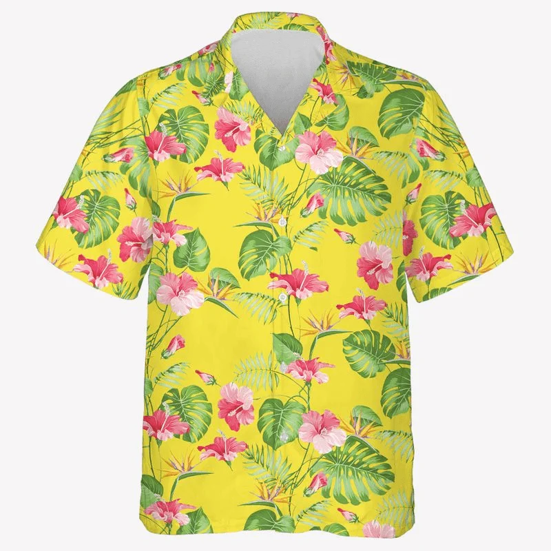 Fashion Flower 3D Printed Shirts Summer Casual High Quality Hawaiian Shirts For Men Streetwear Button Short Sleeve Tops Tee