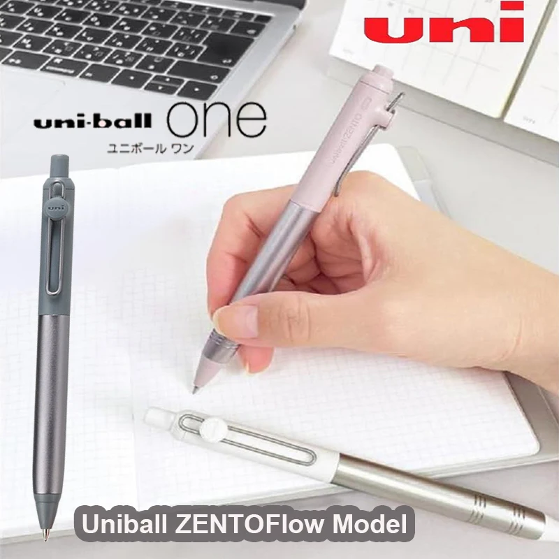 قلم حبر جاف Uni ZENTO مقاوم للتلطخ وقاعدة مائية حبر سريع الجفاف بأكسيد قضيب ألومنيوم أقلام هدايا أدوات مكتبية يابانية أنيقة