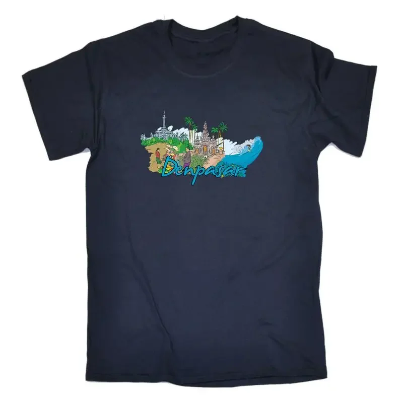 Denpasar Indonesian Bali Country Flag Destination Mens Funny T Shirt