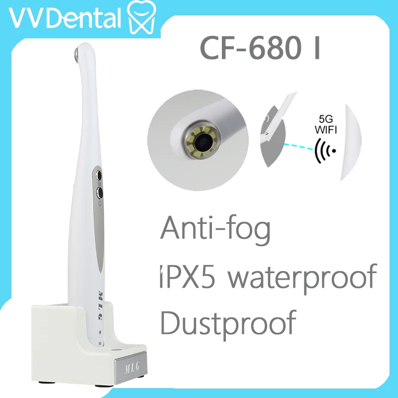 VVDental 5G WIFI Intraoral Camera 13MP 105° Wide Angle USB Charging Base IPX5 Waterproof for Windows Android IOS