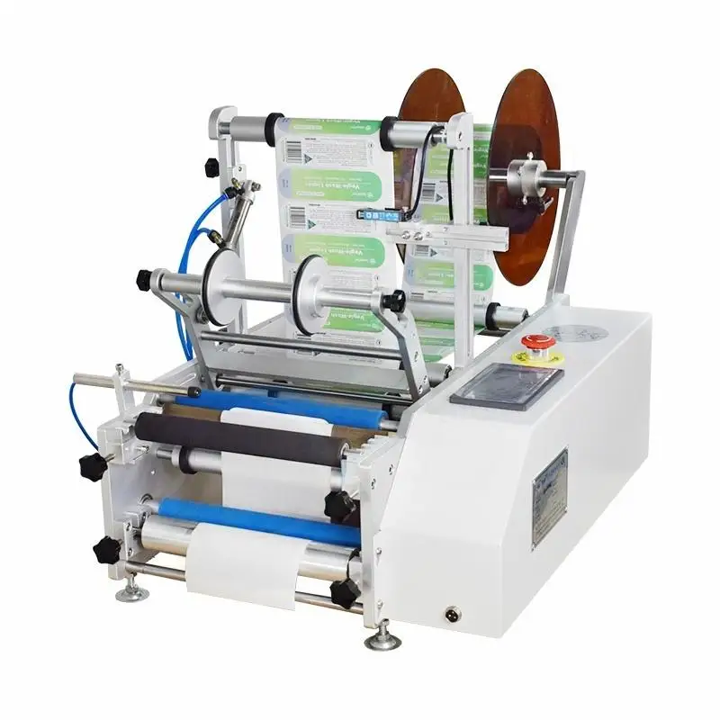 

Small Manual & Semi-Automatic Labeling Machine for Round Bottles Plastic Glass Taper Bottle Holder