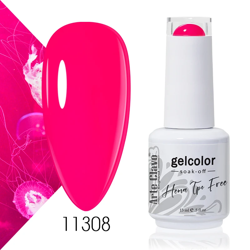 ยาทาเล็บ Arte Clavo Red Series สีปาร์ตี้ เจลวานิช สำหรับเล็บ ลอกออกได้ด้วย UV LED เจลกึ่งถาวรสำหรับทำเล็บ