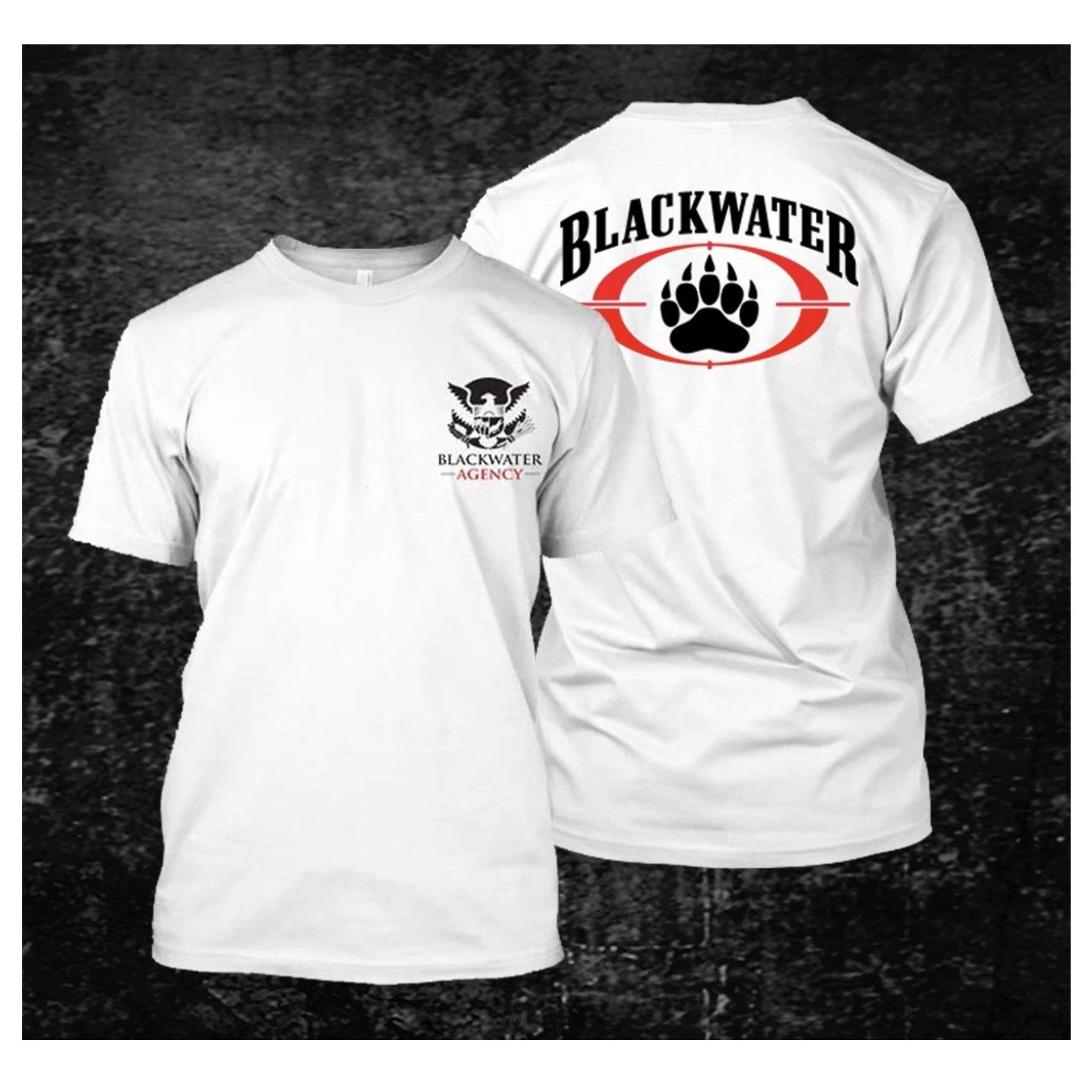 2026 Sommer Retro Blackwater Company Logo Bedrucktes T-Shirt - Hardcore Taktischer Stil Locker Sitzendes Baumwoll-Kurzarmshirt – Detail 4