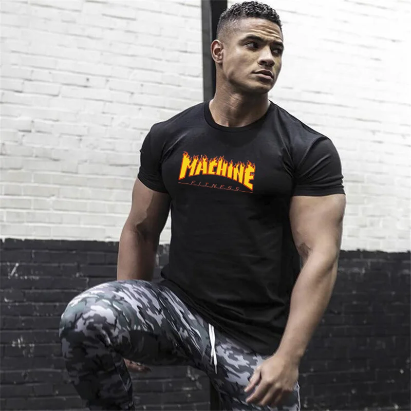 

Летние повседневные футболки, топы, летние хлопковые футболки с короткими рукавами, мужские облегающие рубашки для фитнеса с круглым вырезом, тренажерный зал, бодибилдинг, одежда для мышц