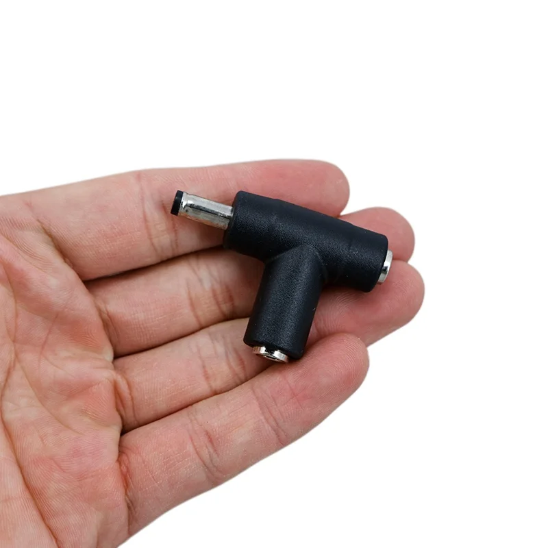 5.5*2.5 DC Jack Connector 5.5x2.5 mm Female to 5.5x2.1 Male Converter Laptop Power Adapter 90 degree 5.5*2.1MM B4