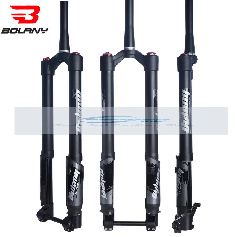 

Bolany mountain bike bicycle front fork inverted fork bicycle shock suspension air fork 26-29 inch barrel shaft 15 * 110