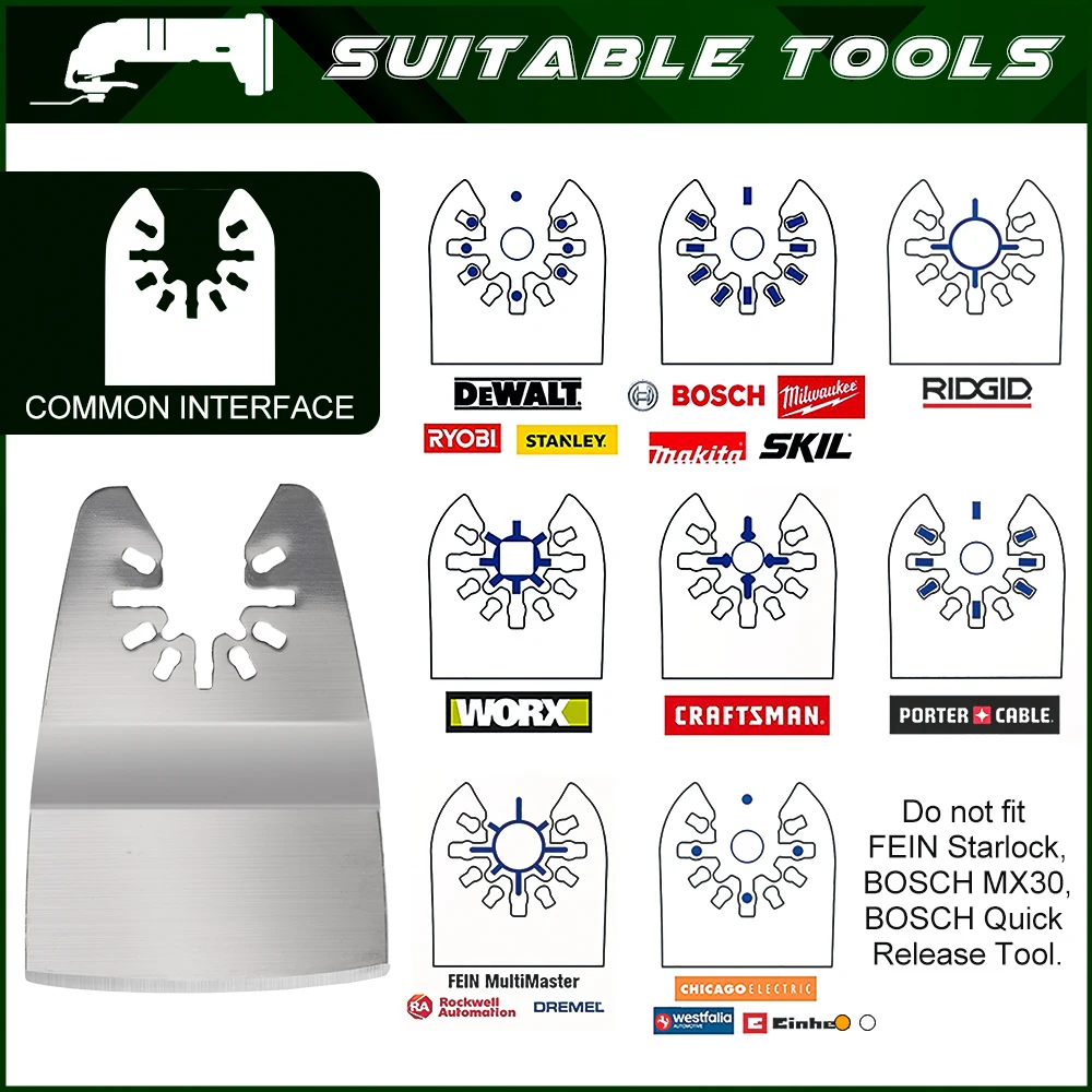 Xcan 1pc lâmina de serra multiferramenta de aço inoxidável 50mm mudança rápida lâminas de raspagem para oscilação multi ferramenta acessórios da ferramenta elétrica