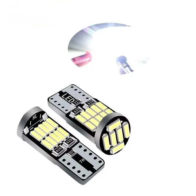 

2PCS T10 W5W 194 LED Bulb Canbus 12V 4014-26SMD 6500K Bright White Car Interior Dome Door Turnk License Plate Lights
