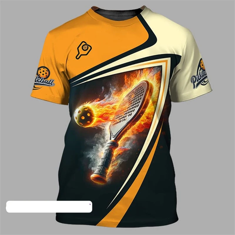 

Футболка Pickleball, командные виды спорта для мужчин, одежда с круглым вырезом, футболки с короткими рукавами, крутой модный узор, трендовая уличная футболка
