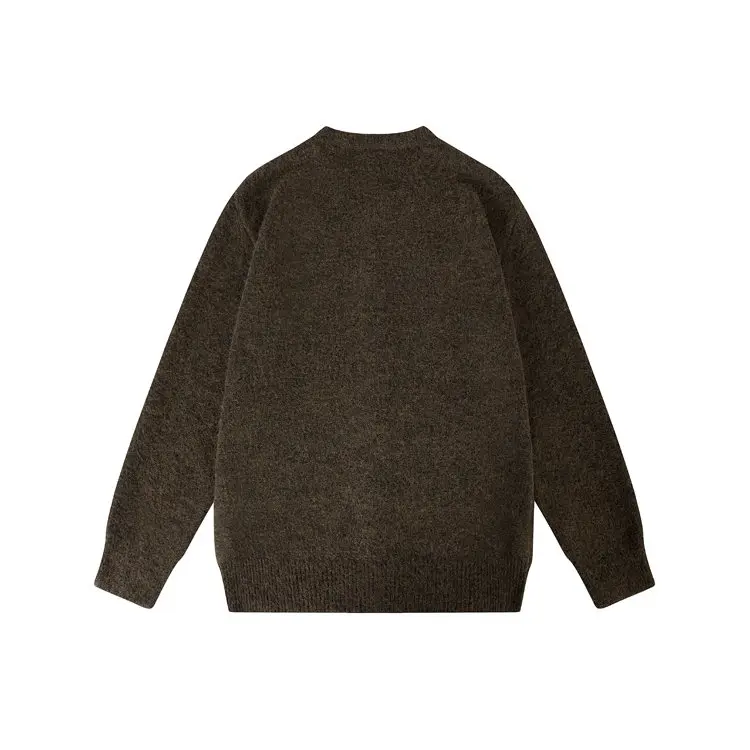 Neu eingetroffener Strickpullover Vintage Herren Frühling Herbst Strickjacke Herren Pullover Mäntel Einfarbige Herrenbekleidung Oberbekleidung 3XL – Detail 5