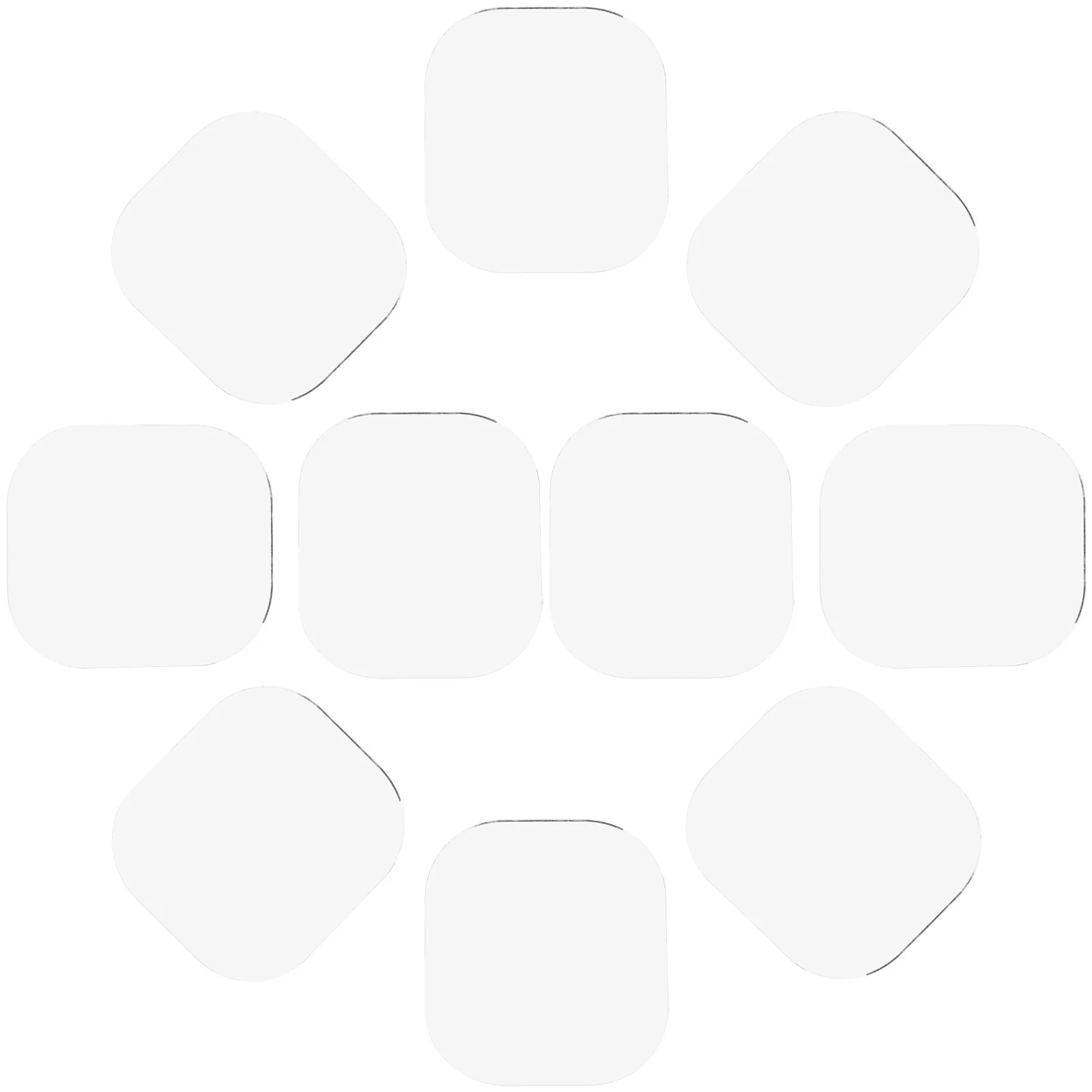 10 pçs lentes de espelho de vidro para artesanato pequeno leve alta clareza projetos diy espelho de maquiagem de vidro espelhos pequenos