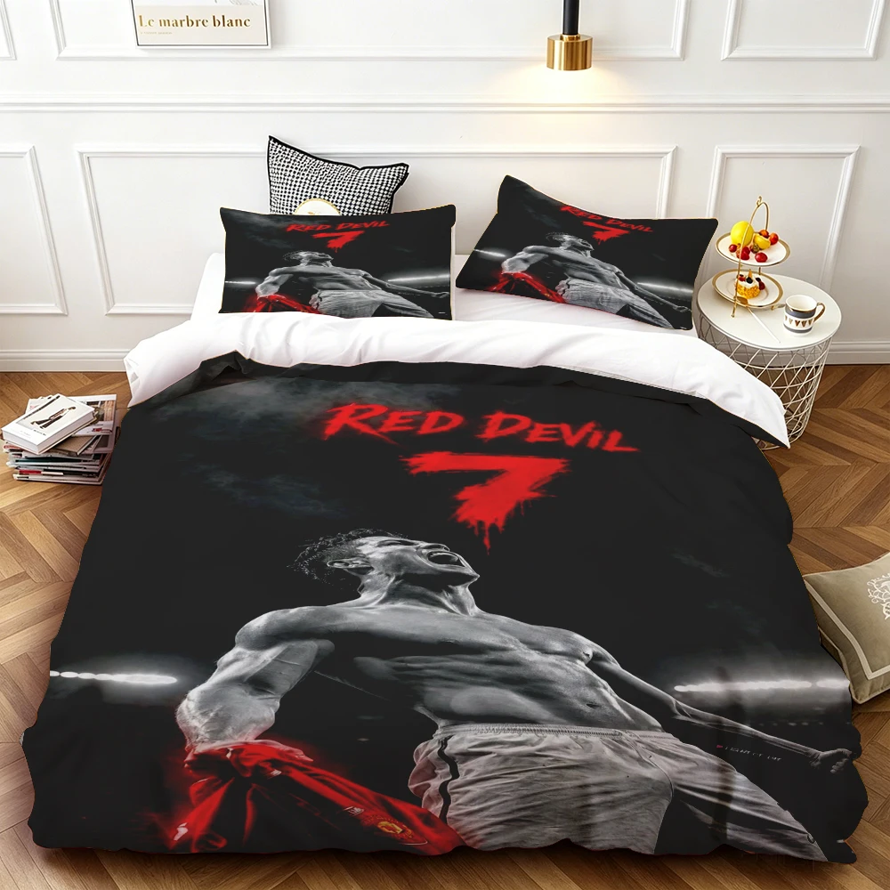 

Duvet cover CR7, high-definition printing, single/double size, large/extra-large size, bedroom decoration, fan gift.