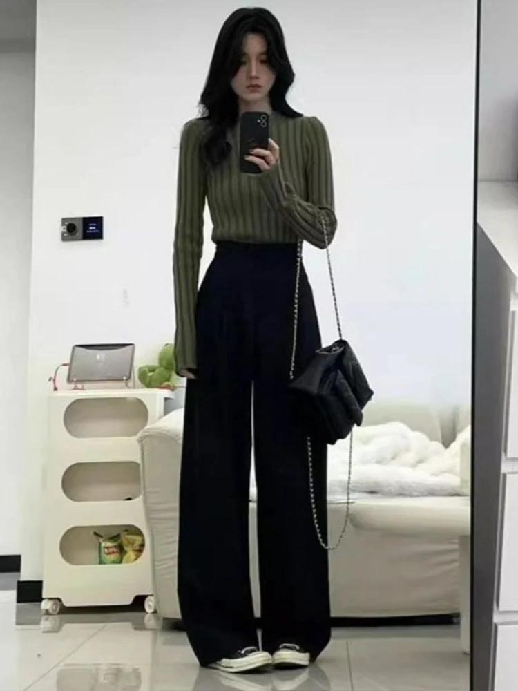 

Knitting Slim Fit Sweater Women Clothing O Neck Long Sleeve Jumper Sueter Mujer All Match Pull Femme Vintage Chic Pullovers Tops