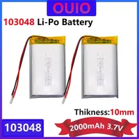 3.7V 103048 2000mAh Rechargeable Lithium Li-polymer Battery Replacement DIY Battery for Camping Lamp Headlight Audio Massager