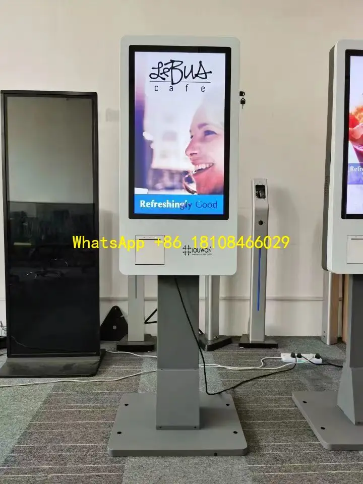 Card Payment Terminal Machine Kiosk for Restaurants Food Store Self Service Ordering Checkout Cash
