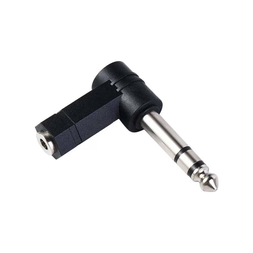 

Headphone Cable 6.5mm 1/4" Mono Jack Right Angle Audio Adapter Plug 3.5mm TRS Connector 6.35mm to 3.5mm Adapter Male to Female