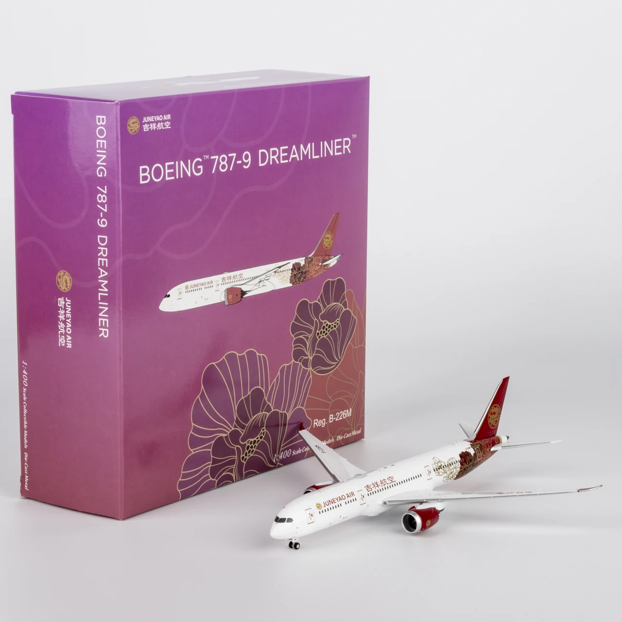 

55146 Alloy Collectible Plane Gift NG Model 1:400 Juneyao Airlines "Dreamliner" Boeing B787-9 Diecast Aircraft Jet Model B-226M