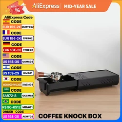 Mini Coffee Knock Box Drawer Type Stainless Steel Coffee Ground Knock Container Bucket Box With Rod For Barista