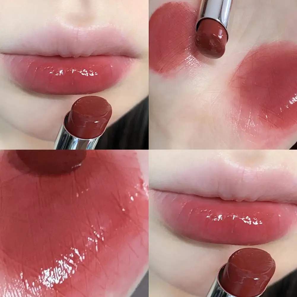 6 colori setosi lucidi rossetto Gege Bear pompa labbra umidità bomba d'acqua confortevole ultra velina tazza antiaderente balsamo per le labbra