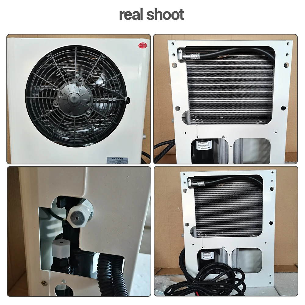 سبليت سيارة كهربائية فان تيار مستمر 12 فولت وحدة التيار المتناوب وقوف السيارات مكيف الهواء 24 فولت تكييف الهواء 12 فولت لشاحنة تخييم