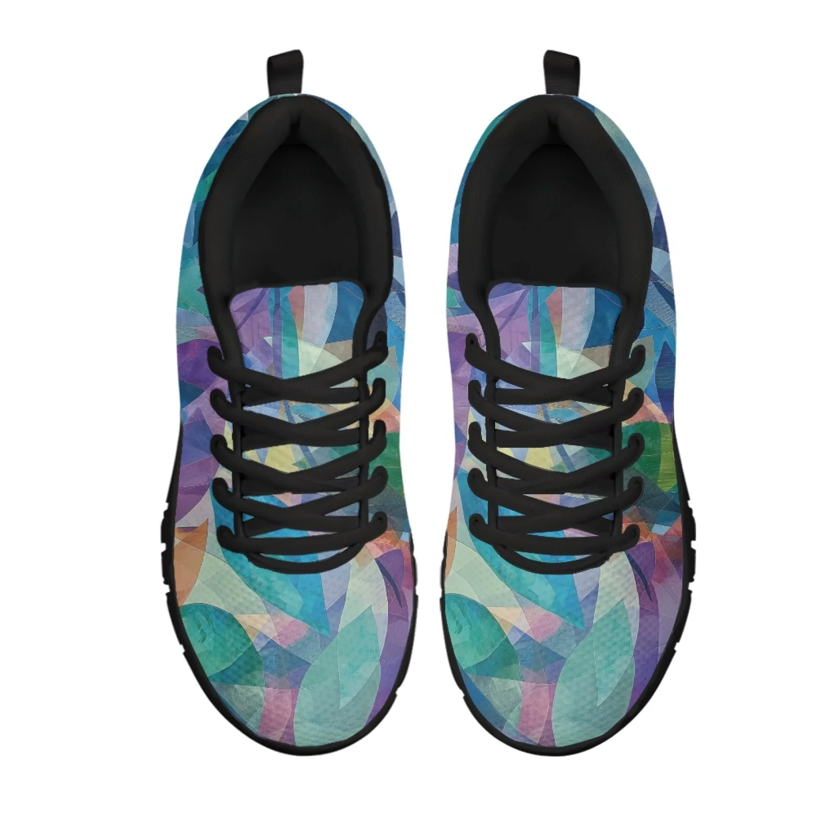 Coloranimal Leaf Women Medical Assistant Shoes for Women Low Top Walking Tennis Shoes for Outdoor