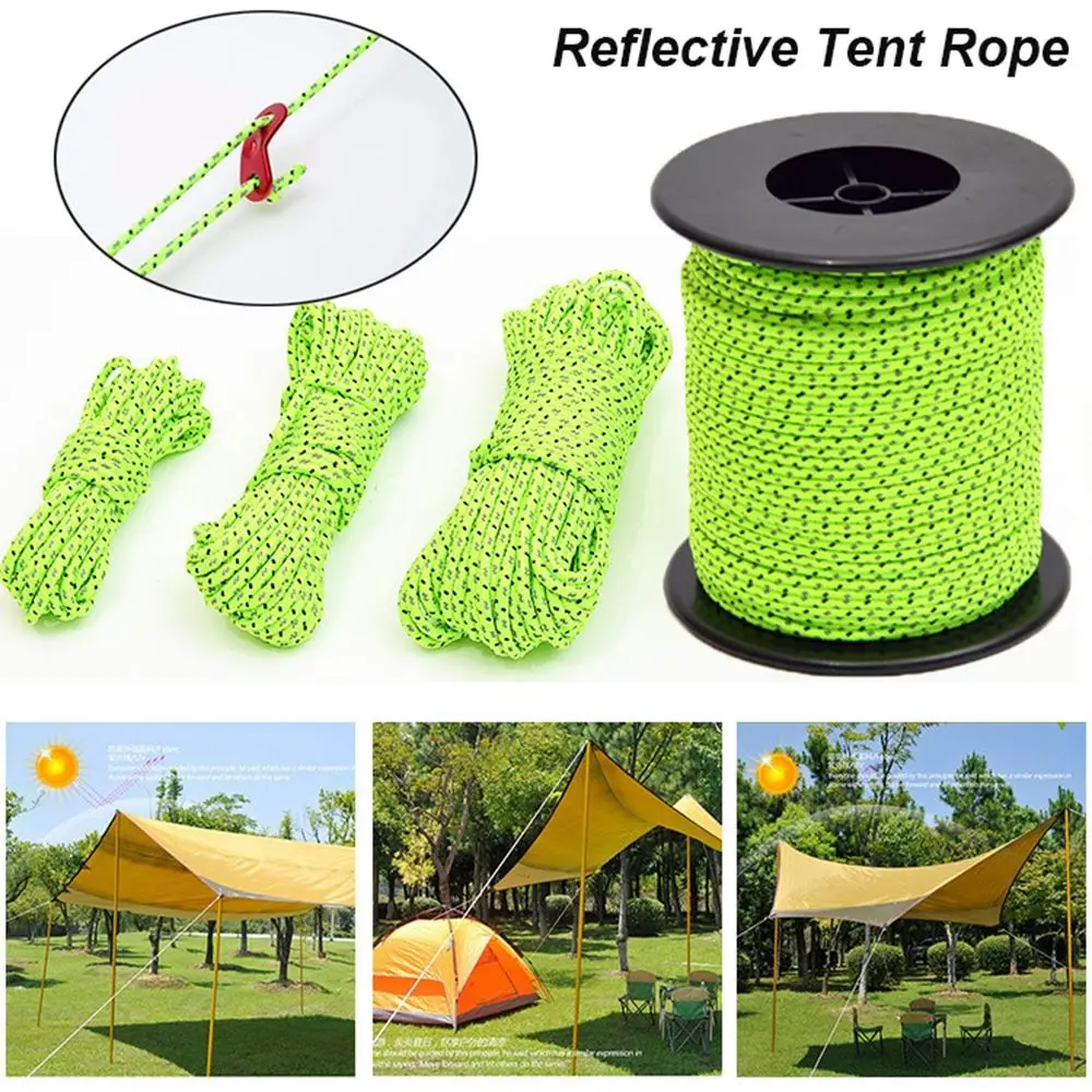 

High Quality Reflective Camping Hiking Parts Umbrella Paracord Rescue Ropes Tent Rope Tents Line Cord
