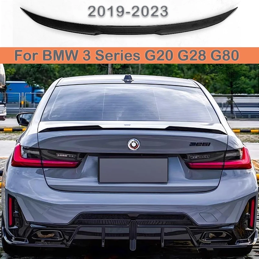 For BMW 3 Series G20 G28 320i 325i 330i M3 2019-2023 Car Tail Wings Fixed Wind Spoiler Rear Wing Auto Decoration Accessories