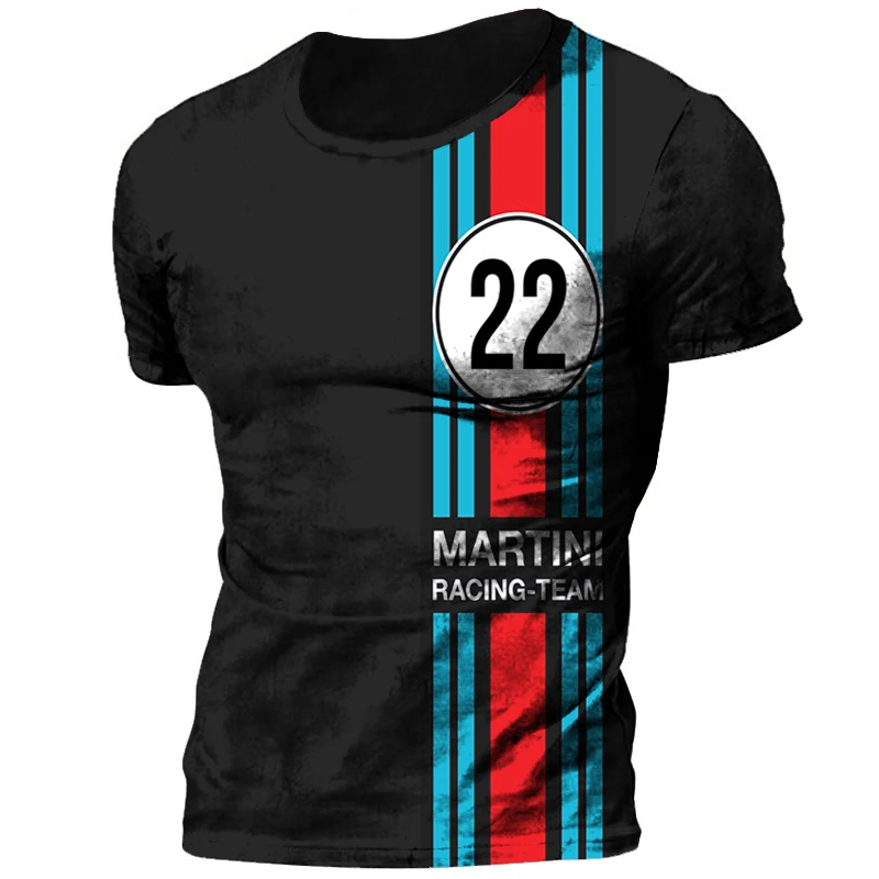 2023 Summer T-Shirt Men Vintage Print 3D American Route 66 T Shirt Short Sleeve Tee Tops Oversized Shirt Loose Male Clothing image 6