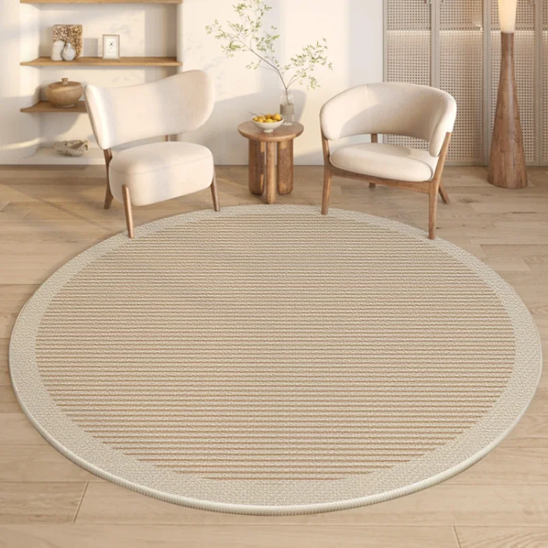 Living Room Coffee Table Large Area Carpet High End 2023 New Round Carpets Cream Style Bedroom Bedside Non Slip Antifouling Rug