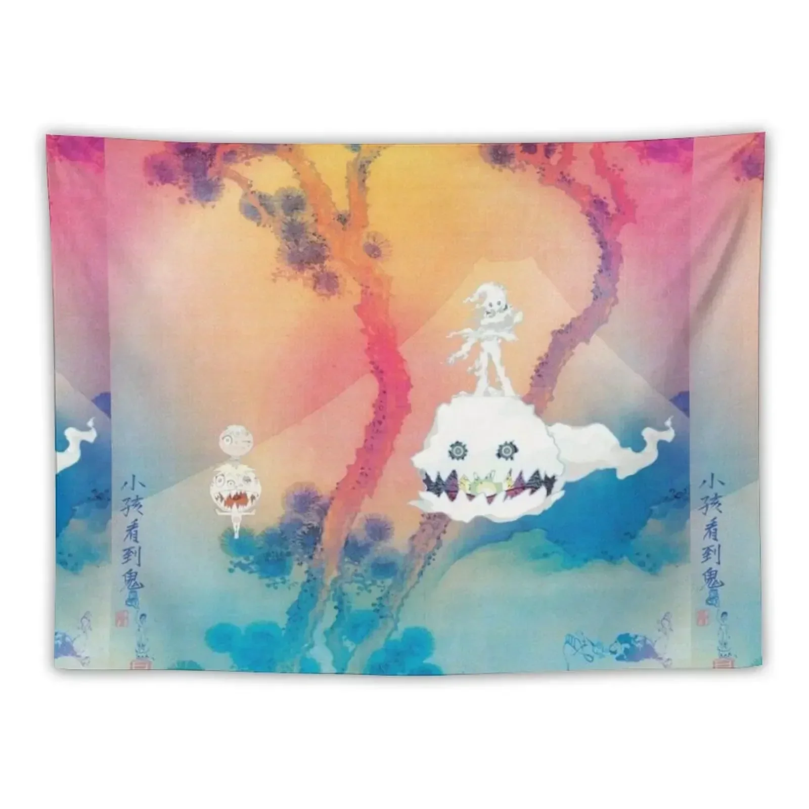 

Kid Cudi See Ghosts Tapestry Cute Decor Room Decore Aesthetic Wall Decoration Bedrooms Decorations Tapestry