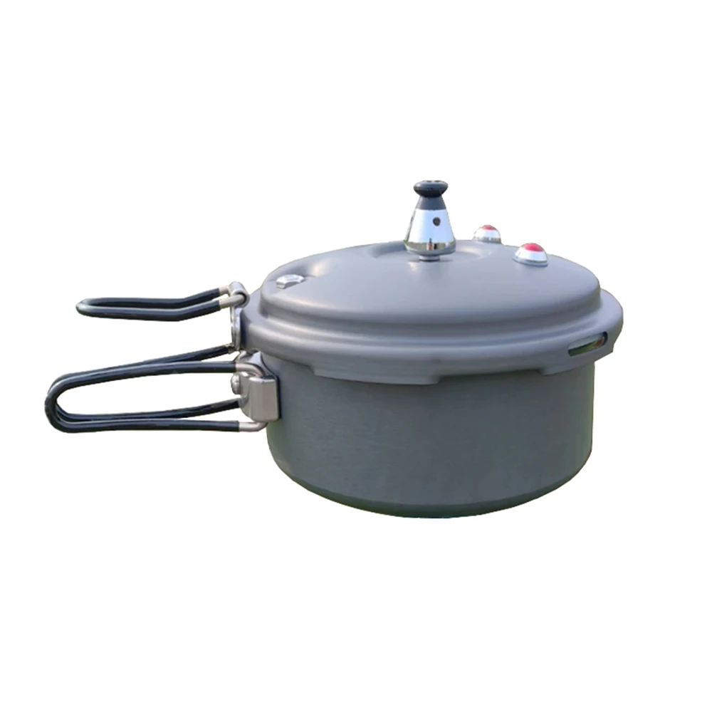 

Camping Mini Pressure Cooking Pot, Outdoor 1-3 Person 2L/3L Cookware Pot with Carry Bag, Foldable Handle 80Kpa Pressure Cooker