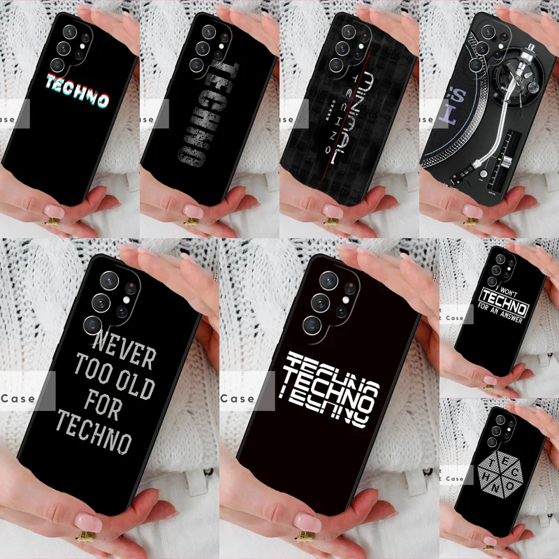 Techno Music Phone Cover Case for Samsung Galaxy S26 Ultra S20 FE Note 10 S24 S23 S21 S25 Plus S22