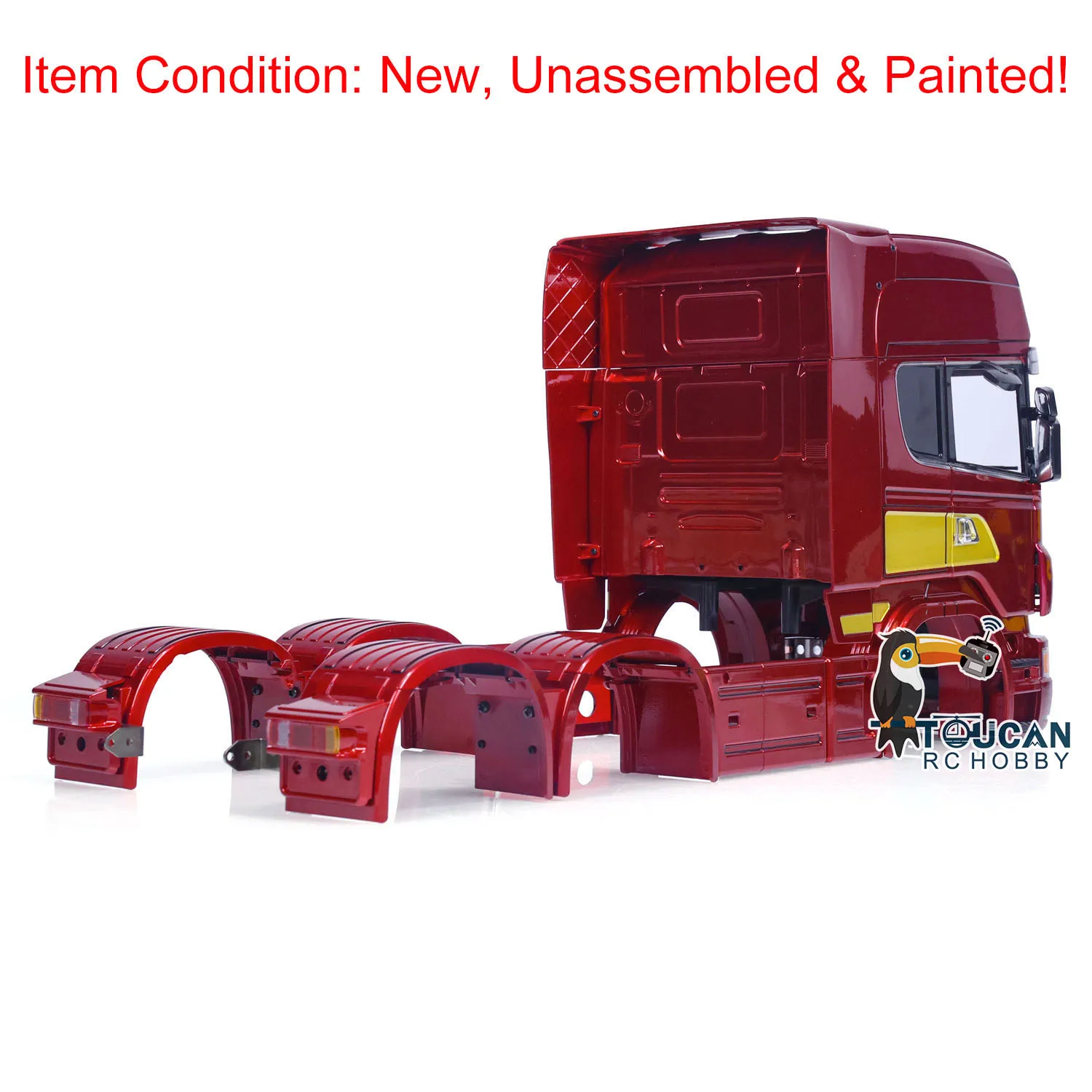 Spare Parts RC Car Body Shell High-roof Cabin Accessories for Toys 6x6 6x4 1/14 Remote Control Tractor Truck THZH1642