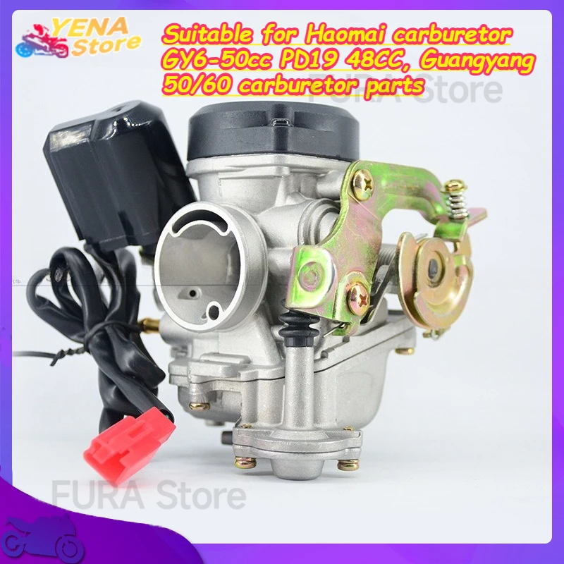 

Motorcycle carburetor - Suitable for Haomai carburetor GY6-50cc PD19 48CC, Guangyang 50/60 carburetor parts Fuel system
