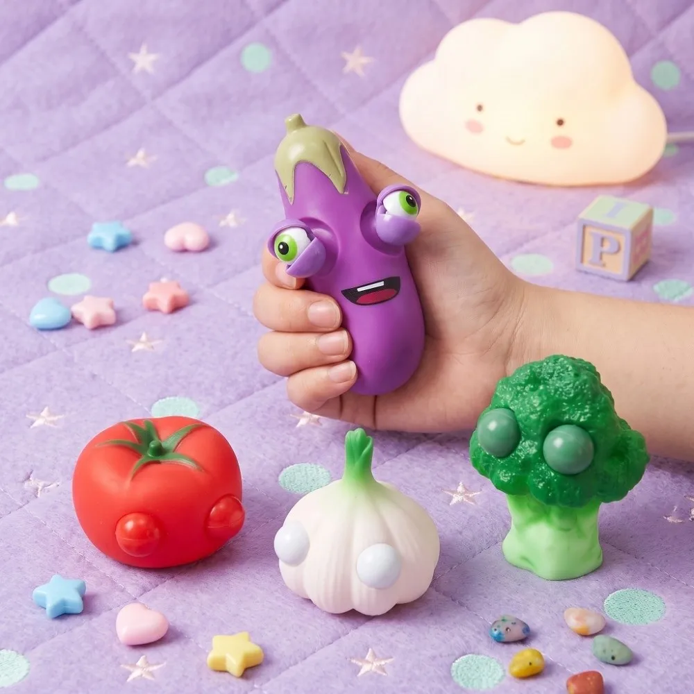 Slow Rebound Squishy Toys Simulation Vegetables Soft Rubber Squeeze Toys Non-Toxic Silicone Kneading Texture Kneading Toys
