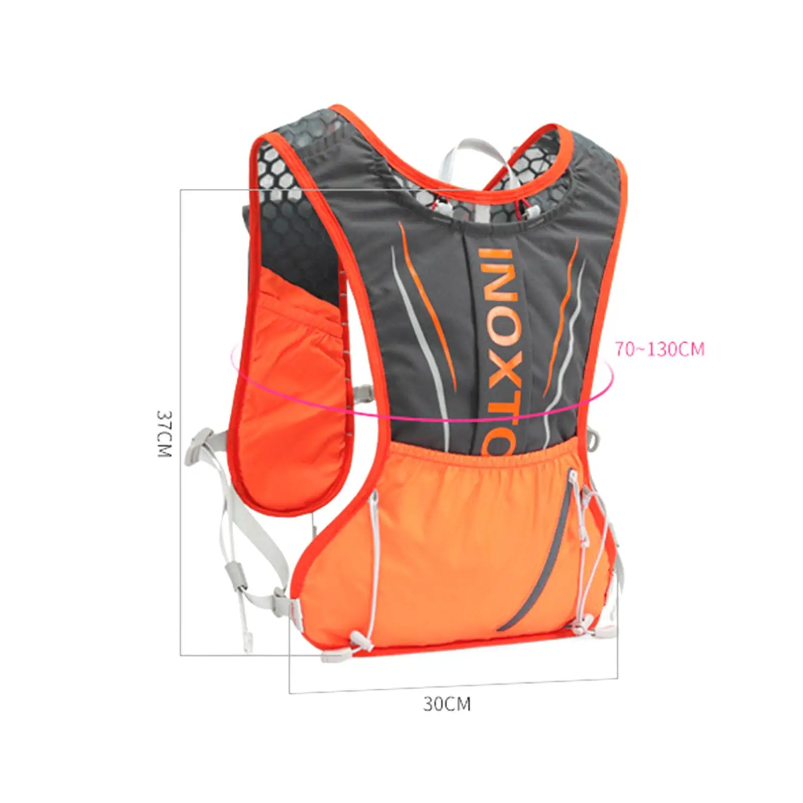 Picture 4: Pack Vest Adjustable Lightweight Running Gear Rucksack Running Vest Backpack for Workout Cycling