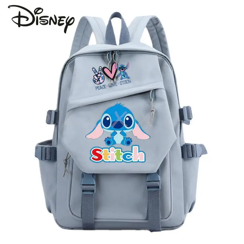 Disney Stitch New Women's Backpack Fashion High Quality Nylon Boys' Backpack Cartoon Casual Large Capacity Student Backpack