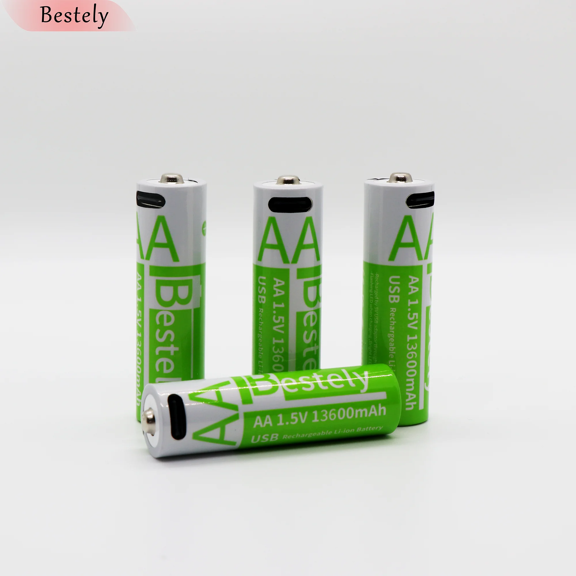 New 1.5V AA 13600mAh+AAA 6800mAh Lithium rechargeable Battery,USB Fast Charging Li-ion Battery , 2000 Cycles with USB- C Cable
