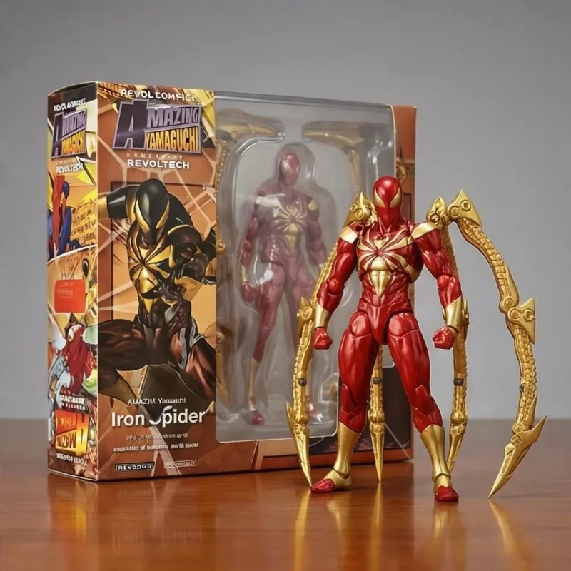 

Коллекционный набор фигурок Amazing Yamaguchi Iron Spider-Man Peter Parker (черно-красный), 16 см, игрушки, подарки на день рождения