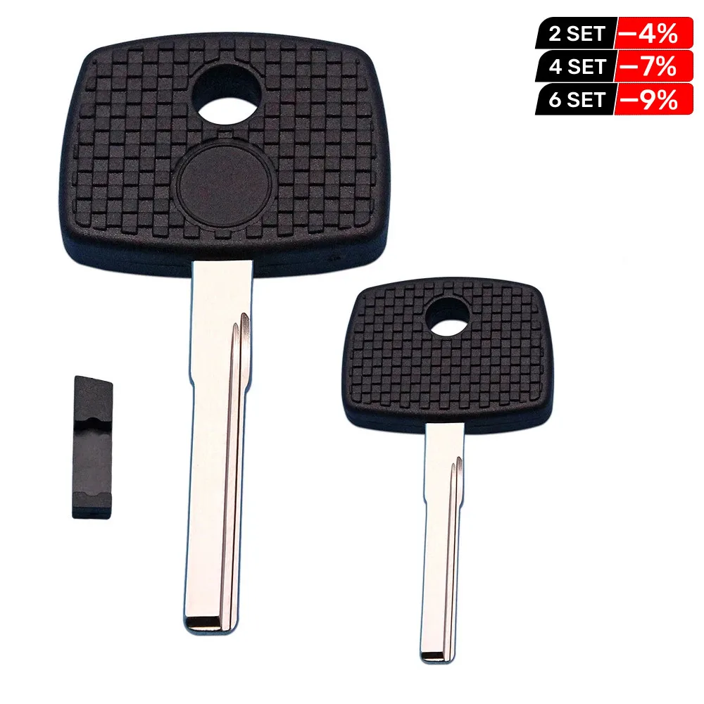 Keychannel 2PCS Car Key Tansponder Shell Case For Mercedes Benz Chip Key Blade W639 W202 W211 HU64 Blade Replacment Accesorios